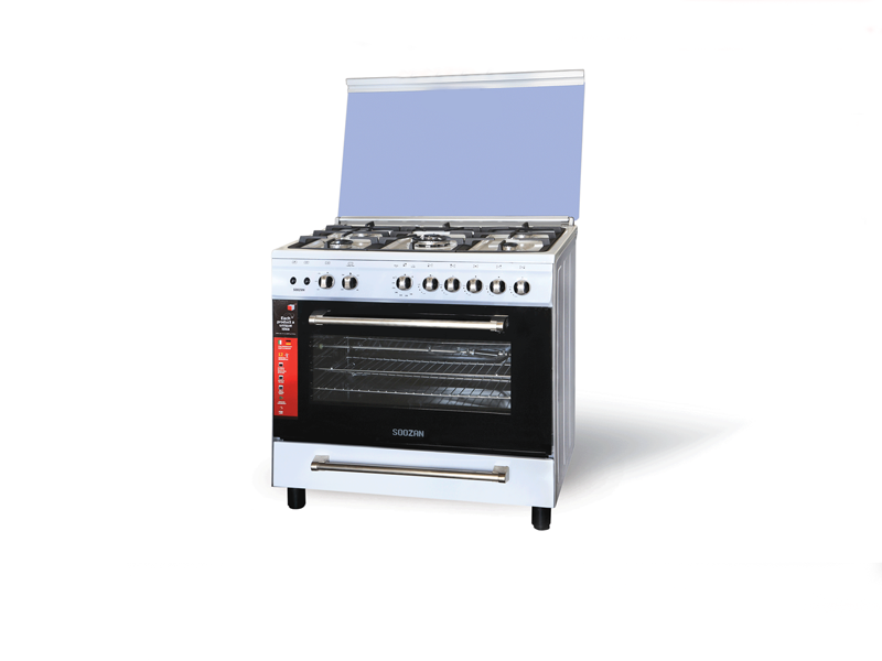 Fardar gas stove with full white glaze, Negin model