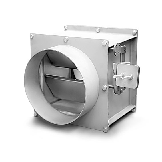 Industrial weighted pressure adjustment damper