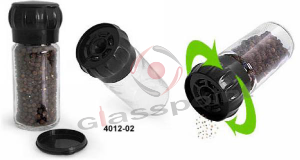 100ml spice bottle with grinder cap, salt grinder