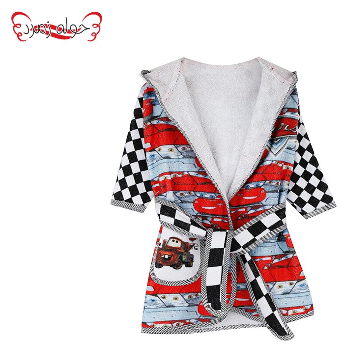 حوله بچه گانه تن پوش چاپ دیجیتال مک کوئین – حوله زمرد