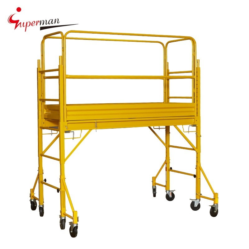 6' rolling scaffold with guardrail and ourtrigger