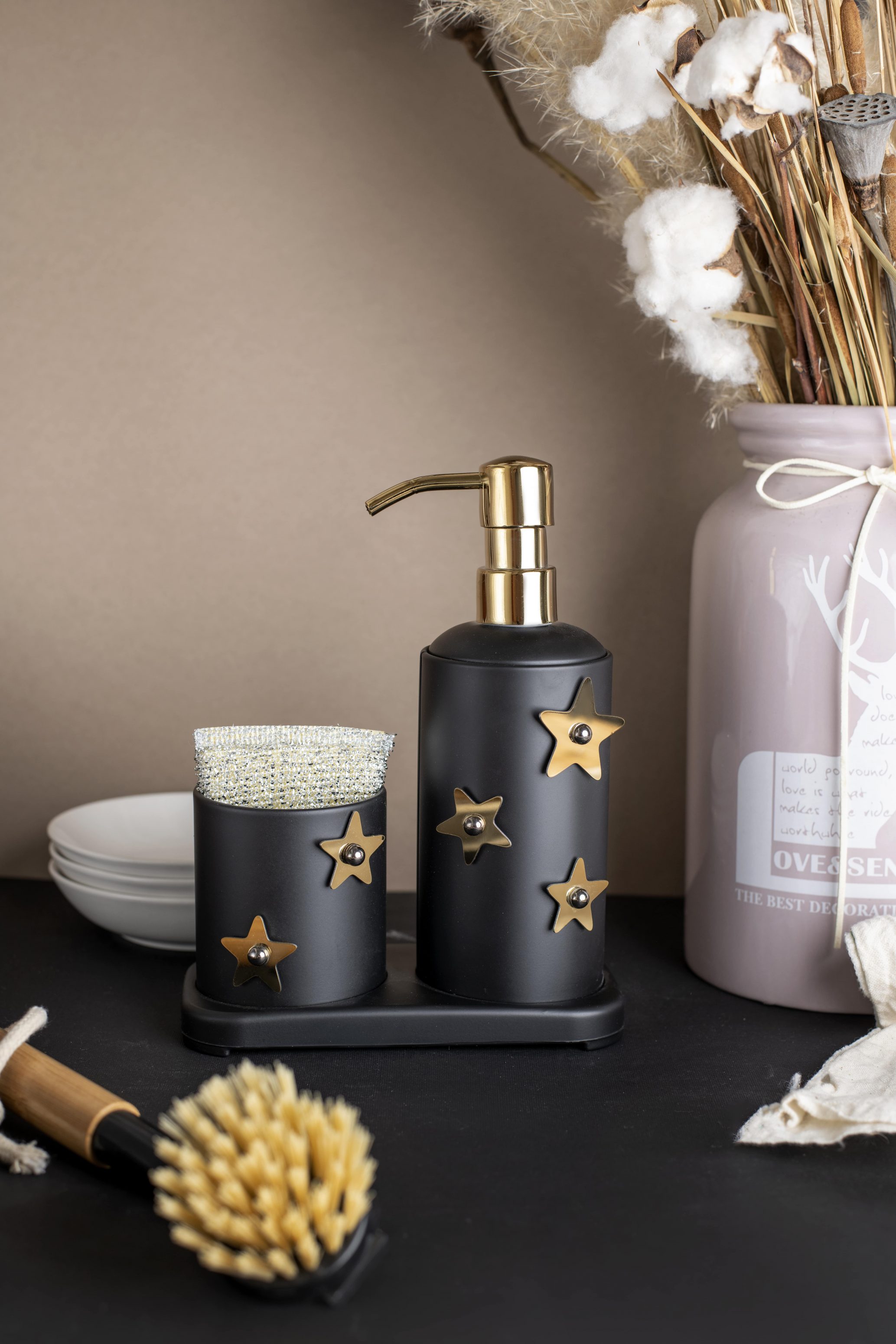 جامایع و جااسکاچ کفه دار استیل رنگی گلدار