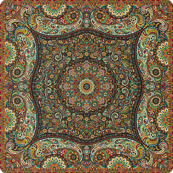 رومیزی مربع ترمه طرح پدیده کد 881