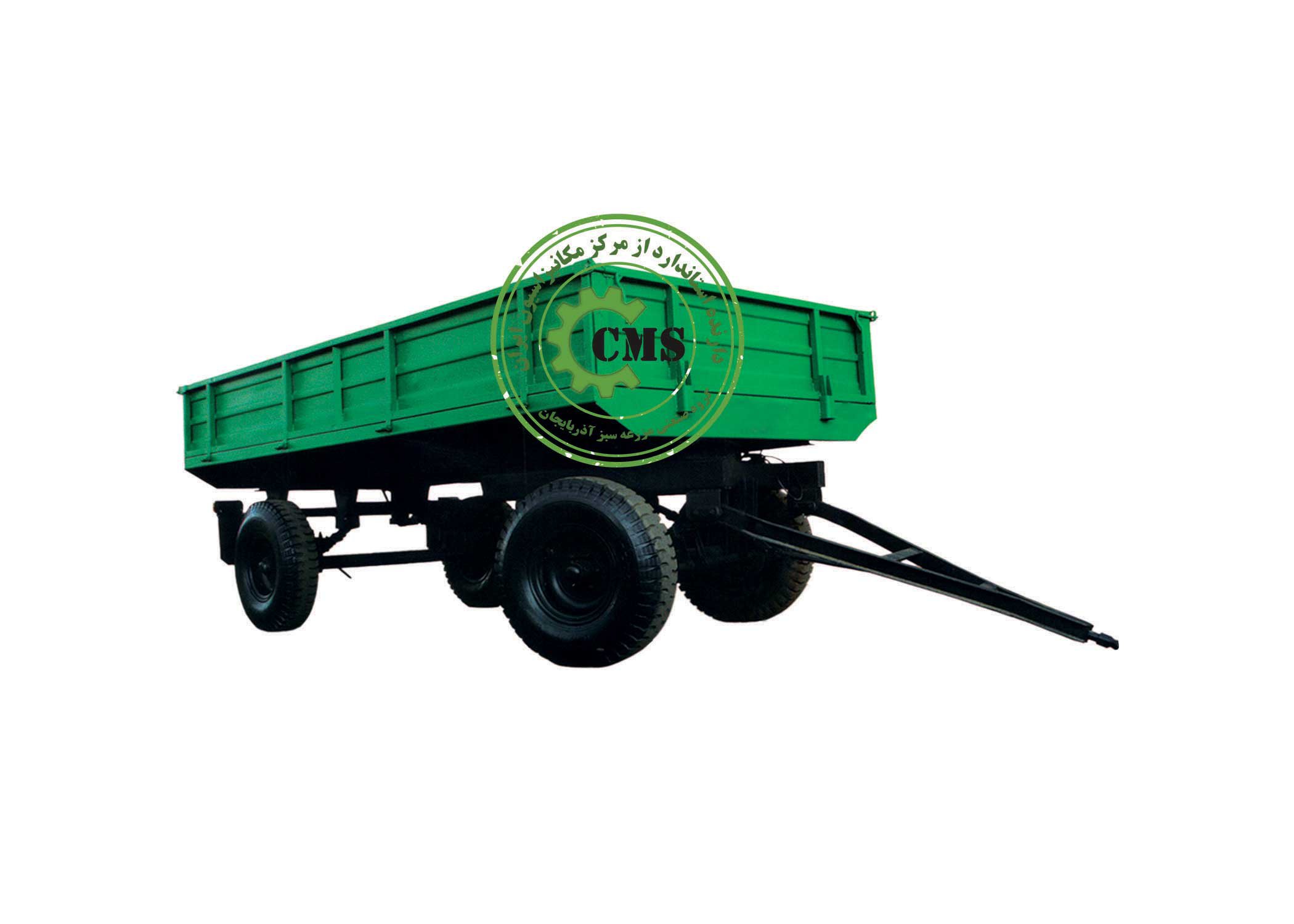 5 ton four-wheel traction trailer for unloading on both sides