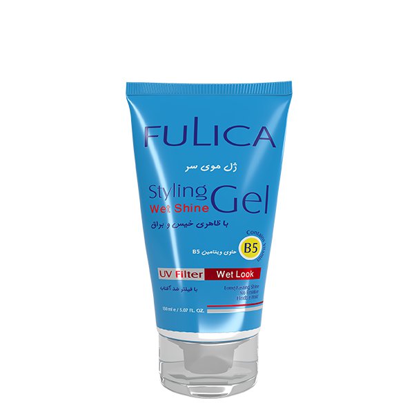 Folica hair gel with a wet and shiny appearance