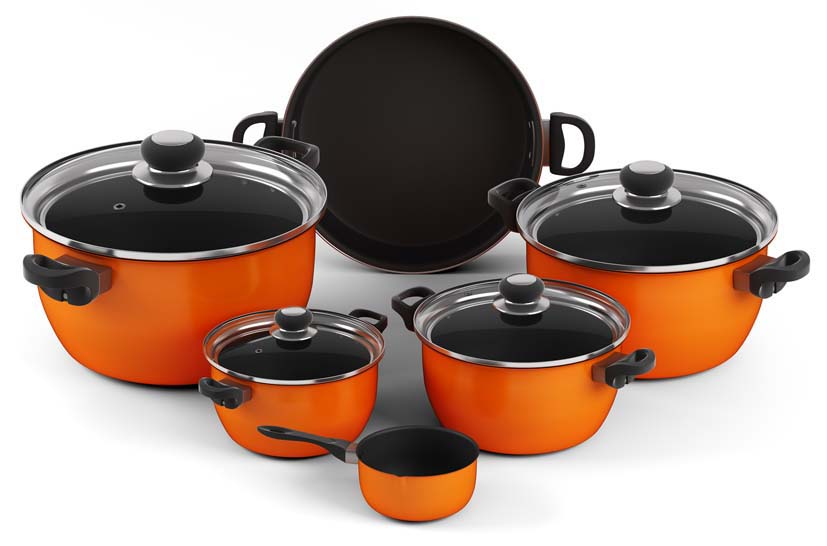 سرویس قابلمه تفلون 10 پارچه - مدل نسترن