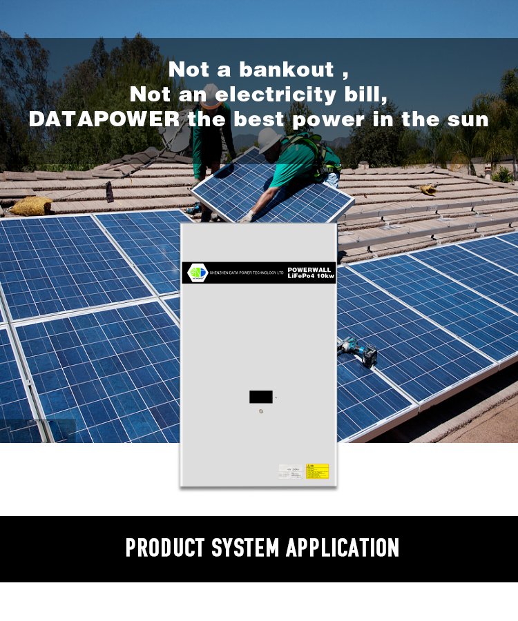 باتری 48V 100Ah 5KWH Lifepo4 لیتیوم خانه پاوروال برای سیستم خورشیدی