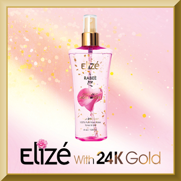 تونر گلاب با پودر طلا