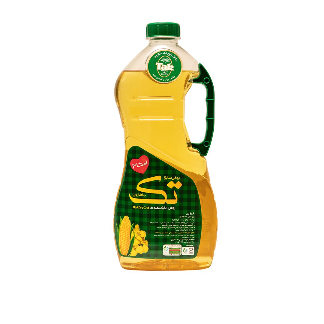 روغن مایع مخلوط ذرت و کانولا 1/8 لیتر