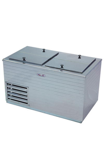 4 large steel door refrigerator and freezer