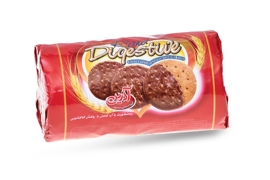 بیسکویت گندم کامل دایجستیو با روکش کاکائو