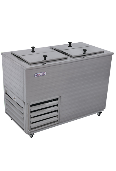 4 small steel door refrigerator and freezer