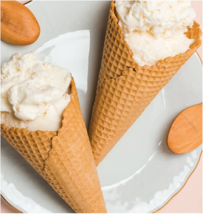 Flour for ice cream bread