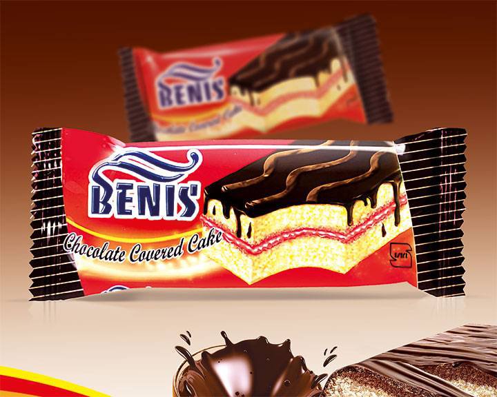 Double-layer coated cake