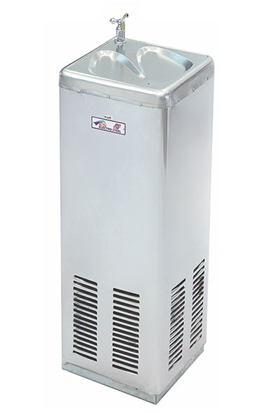 Single valve water cooler is lying