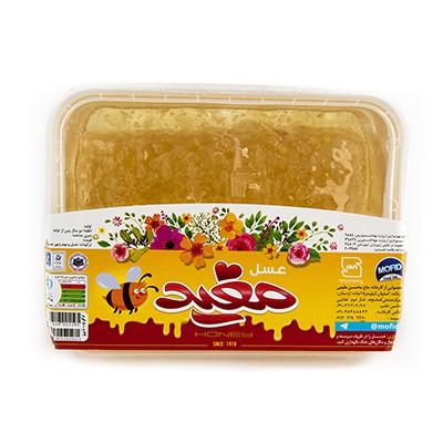 عسل کریستال با موم 400 گرمی مفید