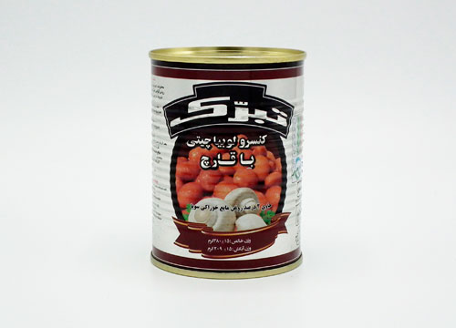 کنسرو لوبيا با قارچ 380گرمی آسان باز شو