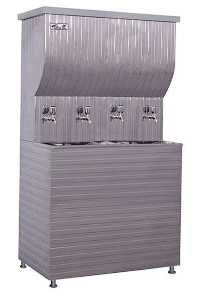 Water cooler with four standing taps
