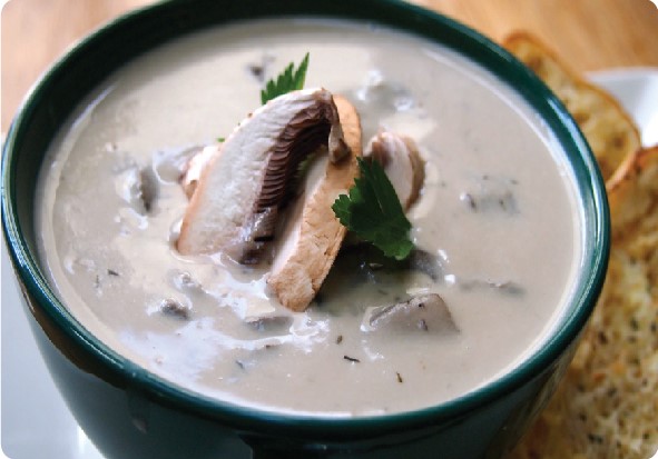 سوپ قارچ و جعفری