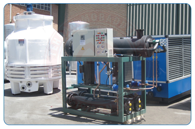 Cooled water compression chiller