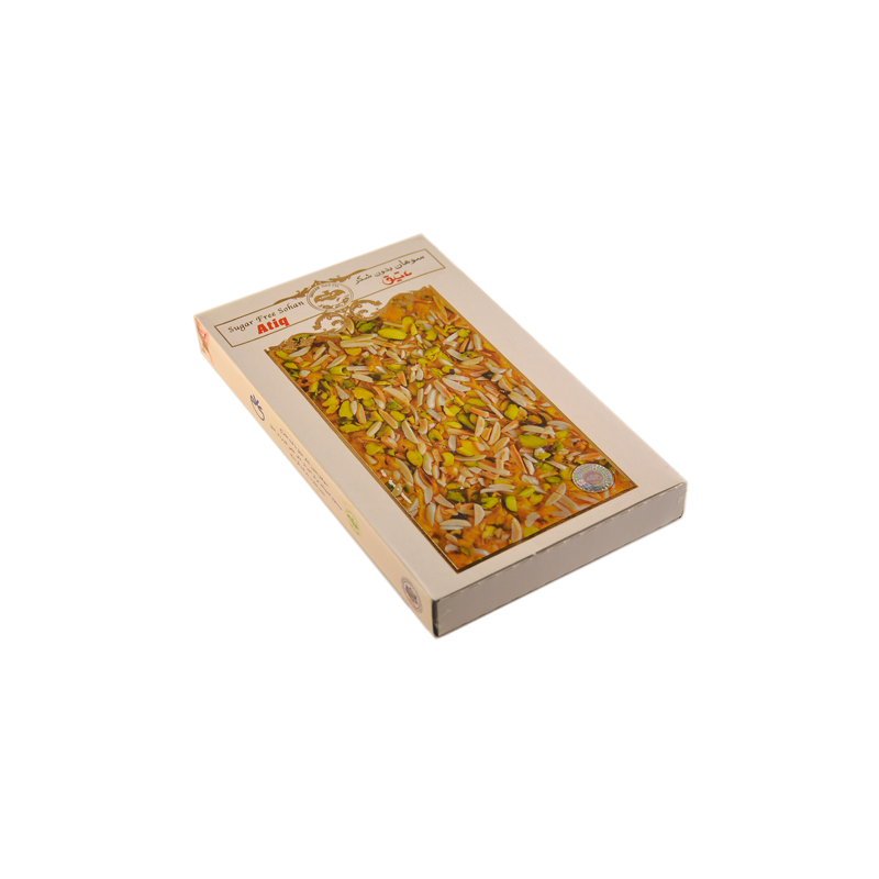 سوهان بدون قند با خلال پسته و بادام