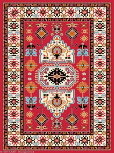 فرش ماشینی طرح عشایری کد AB084