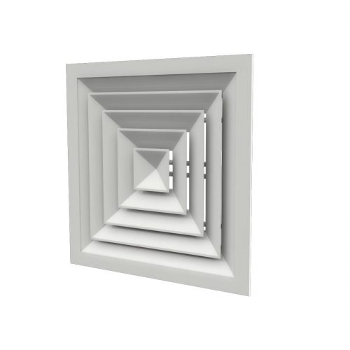 دريچه سقفی چهارگوش كلاف پهن آلومينيومی