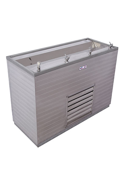 Cool water, four sleeping lions