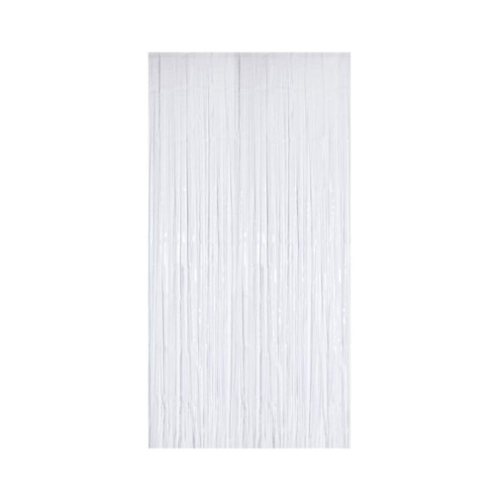 پرده متالایز سفید