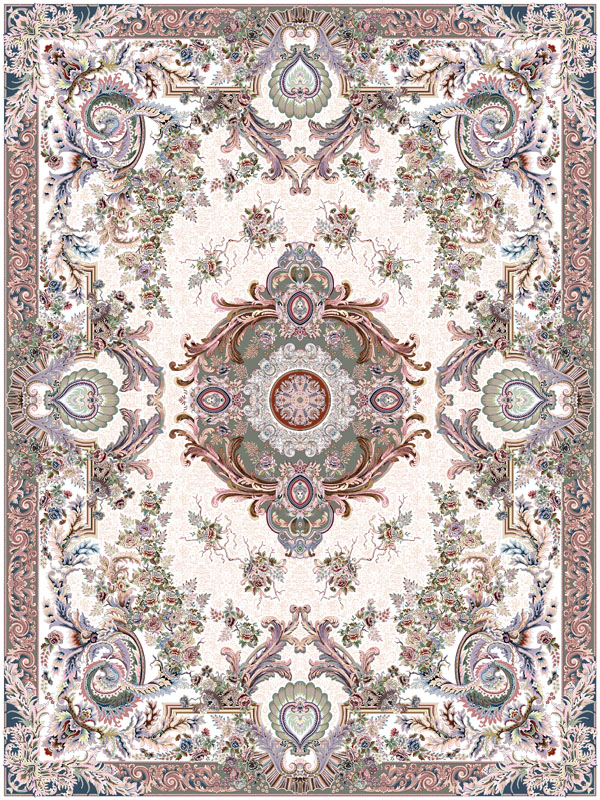 فرش 1200 شانه طرح شانزلیزه