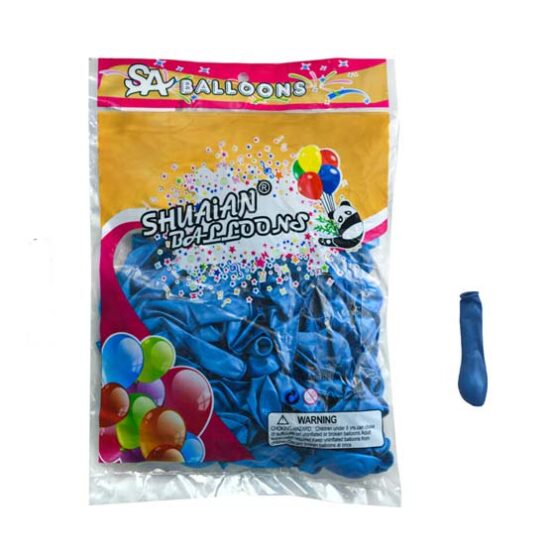 بادکنک ۶ اینچ کروم آبی (بسته ۱۰۰تایی)