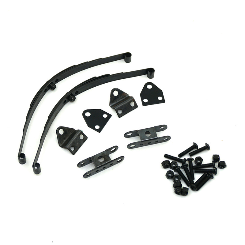 Black Hard Leaf Spring Suspension Steel Bar Set For D90 1/10 RC Rock Crawler