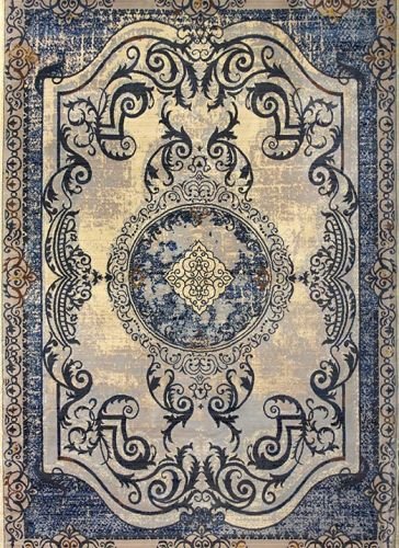 فرش ماشيني طرح 1538 رنگ کرم 400 شانه پلي استر