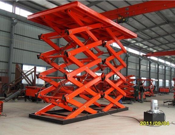 Stationary scissor lift platform with big load capacity