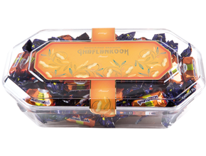 شکلات دوسرپیچ صدف بادام زمینی