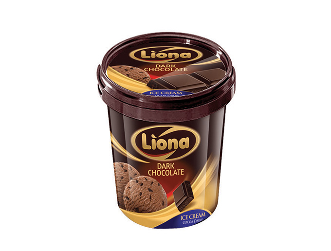 بستنی لیونا لیوانی شیری وانیلی شکلاتی با تکه شکلات