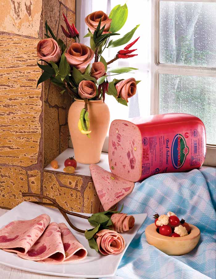 کالباس با60درصد گوشت قرمز(خشک پسته دار)