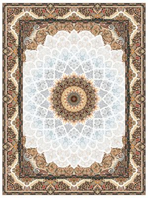 فرش 1000 شانه طرح نگین