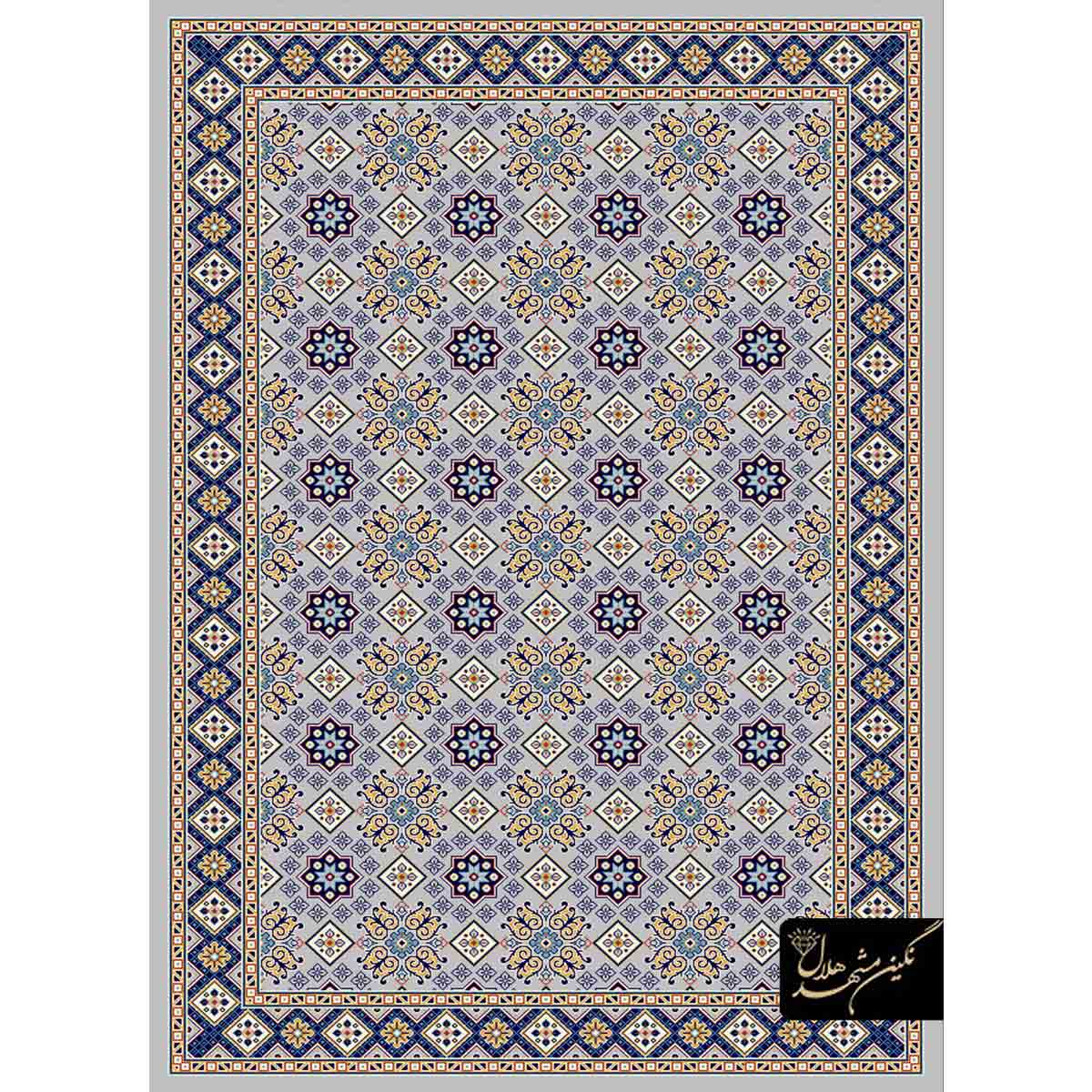 گلیم ماشینی 320 شانه طرح کاشی