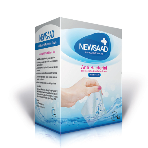 Nivasad antibacterial hand and face wipes, pack of 10