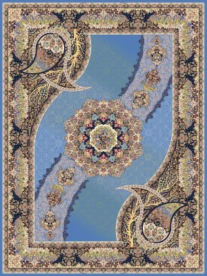 فرش 1200 شانه طرح کهربا