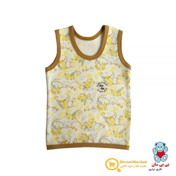 زیرپوش رکابی نوزادی بی بی سان طرح طوطی