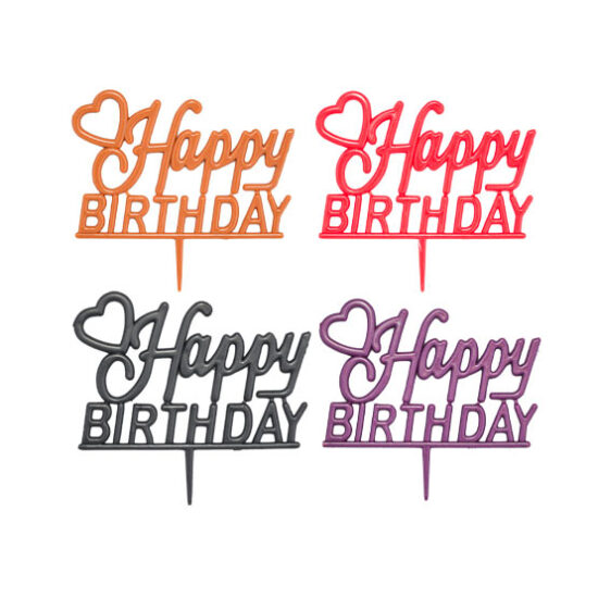 تاپر کیک پلاستیکی رنگی