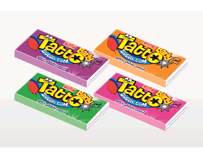 ادامس بادکنکی تاتو بارلی توتی فروتی