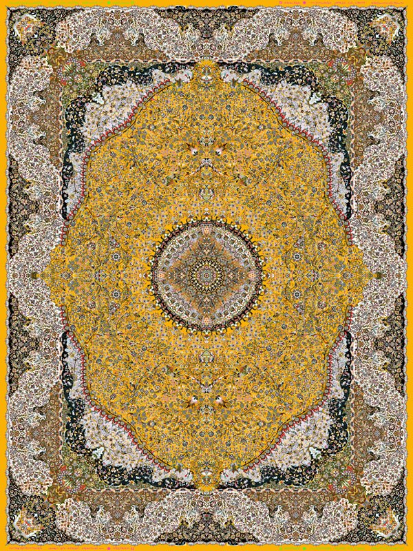 فرش ماشینی طرح ابریشم کرمان