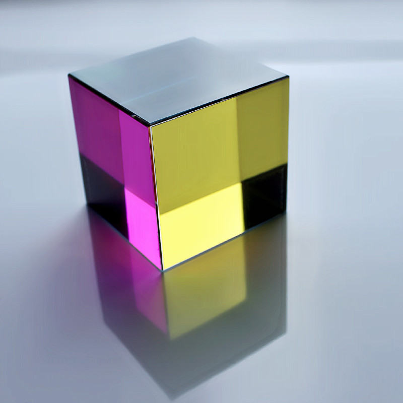 1.6 اینچ مکعب شیشه ای اکریلیک منشور چند رنگ فیزیک اسباب بازی و دکور رومیزی 4 سانتی متر