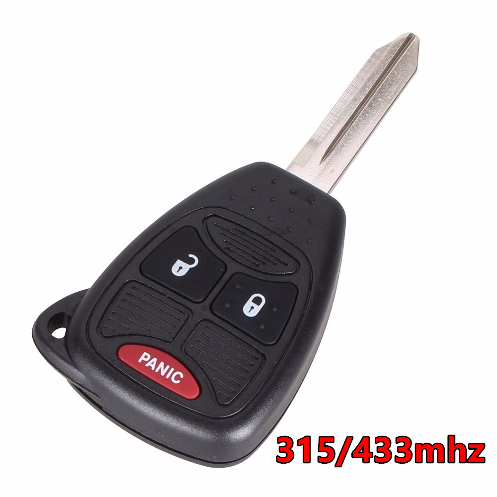Chrysler 2+1 button remote key with 315mhz/433mhz