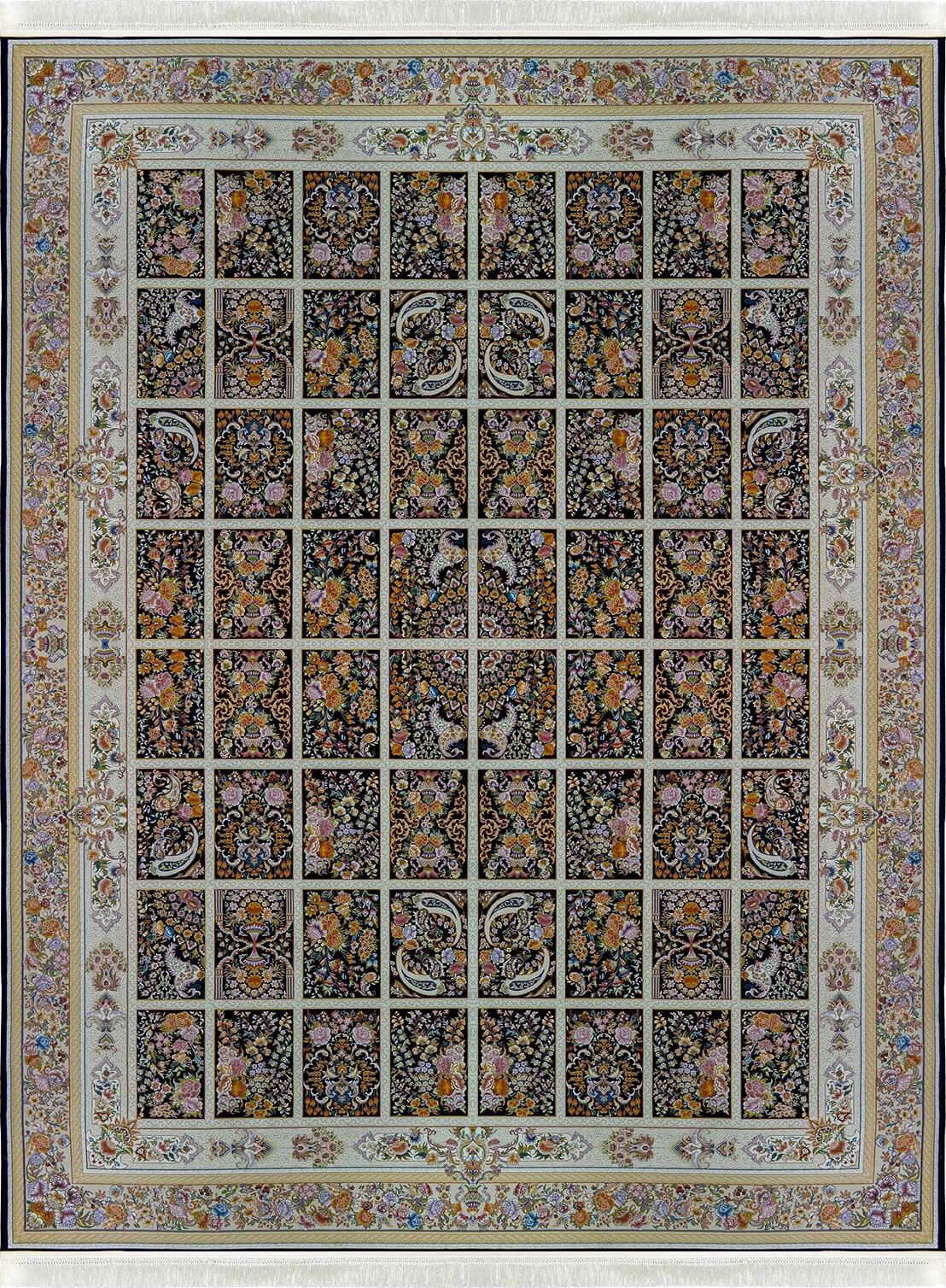 فرش ماشینی 1200 شانه آترینا سرمه ای