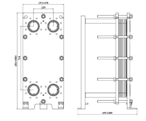 مبدل حرارتی صفحه ای M10