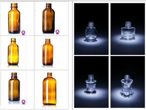 ظروف شیشه ای لوازم آرایش و آرایش